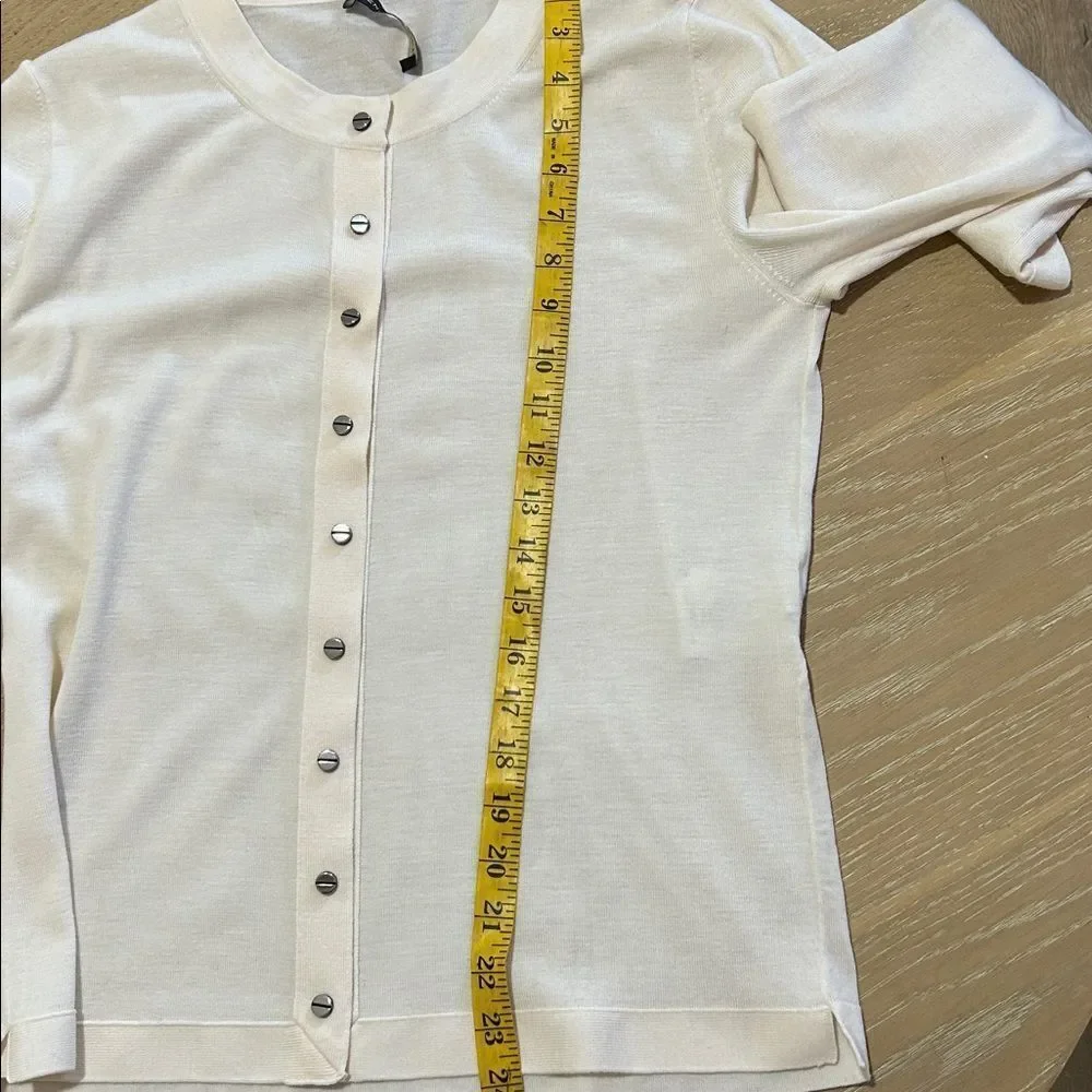 Balenciaga Cream Snap front Cardigan, Size XL, NWOT. - Picture 12 of 12